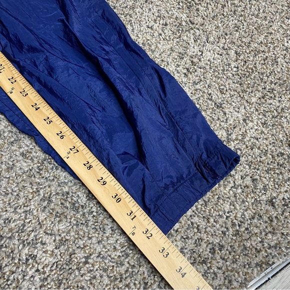 Vintage Nike Pants Mens Large Navy Blue 90s Nylon Track Joggers Sweatpants Baggy - Picture 4 of 9